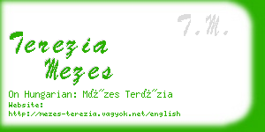 terezia mezes business card